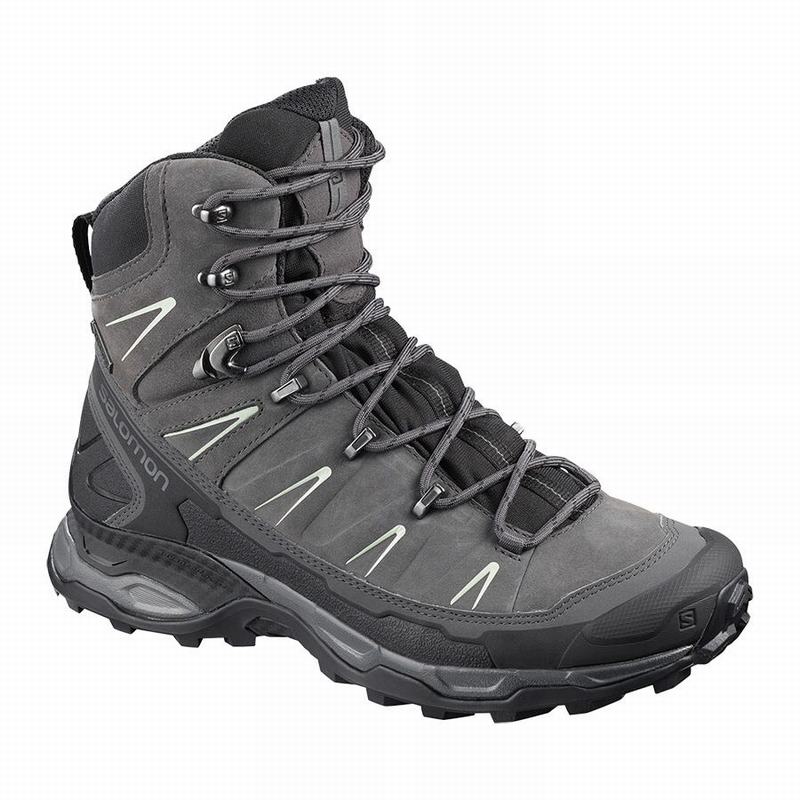 SALOMON X ULTRA TREK GORE-TEX Philippines - Women's Hiking Boots - Black/Grey | 065743-NUO